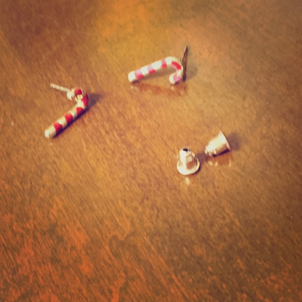 Candy cane earrings